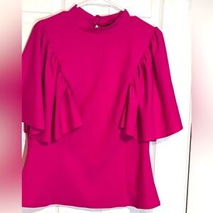 Women 2x pink dressy top
